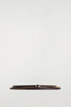 SKINNY DOUBLE-WRAP LEATHER BELT