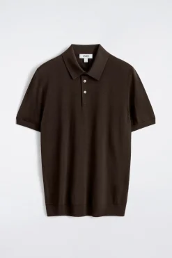 SLIM KNITTED SILK POLO SHIRT