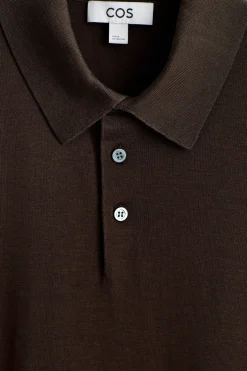 SLIM KNITTED SILK POLO SHIRT