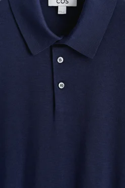 SLIM KNITTED SILK POLO SHIRT