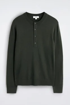 SLIM MERINO WOOL HENLEY TOP
