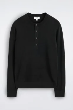 SLIM MERINO WOOL HENLEY TOP
