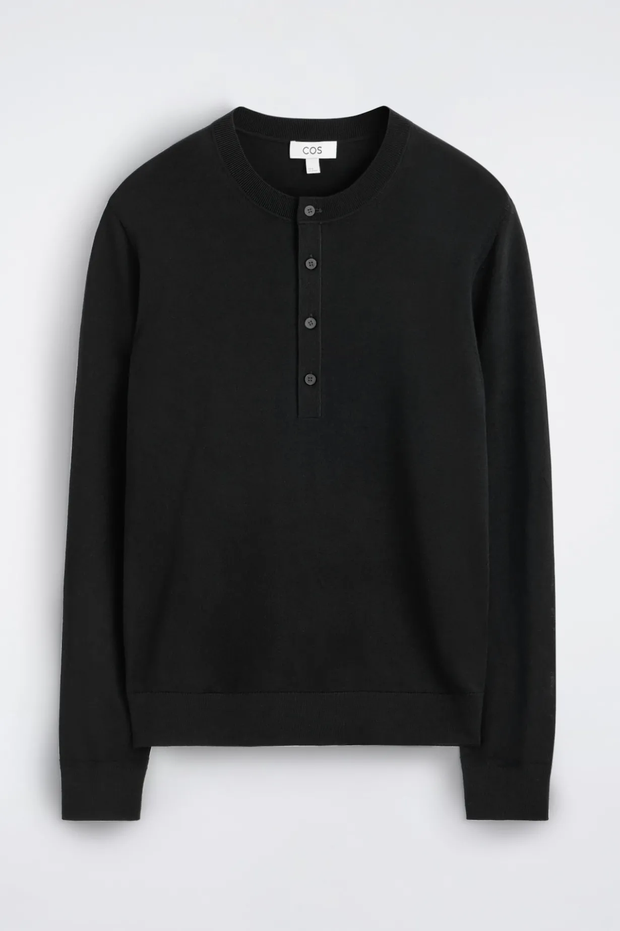 SLIM MERINO WOOL HENLEY TOP