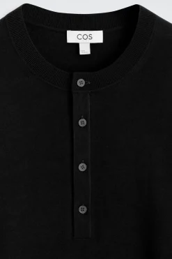 SLIM MERINO WOOL HENLEY TOP