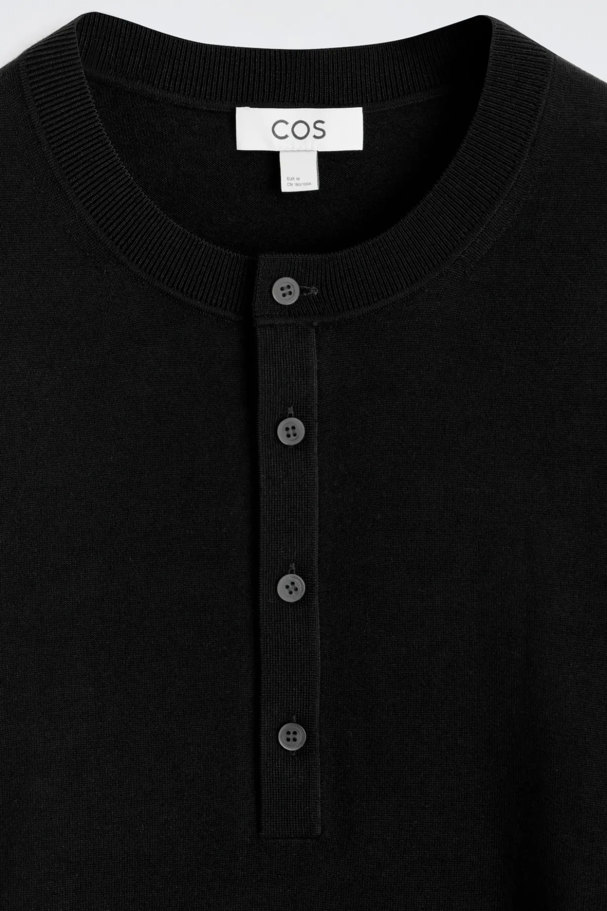 SLIM MERINO WOOL HENLEY TOP