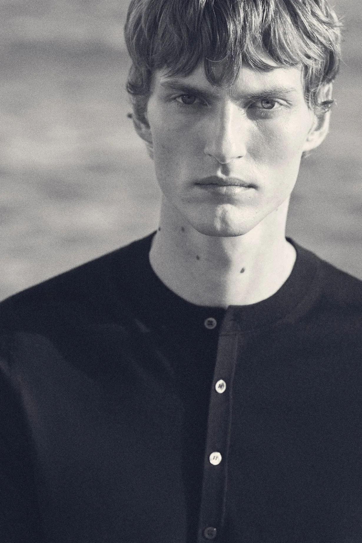 SLIM MERINO WOOL HENLEY TOP