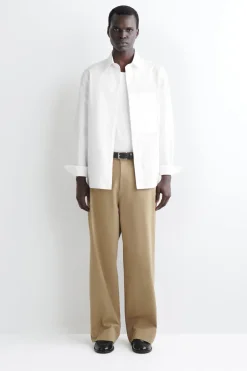 SLIM POCKET-DETAIL PIMA COTTON SHIRT