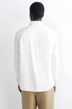 SLIM POCKET-DETAIL PIMA COTTON SHIRT