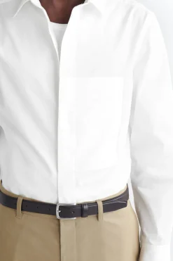SLIM POCKET-DETAIL PIMA COTTON SHIRT