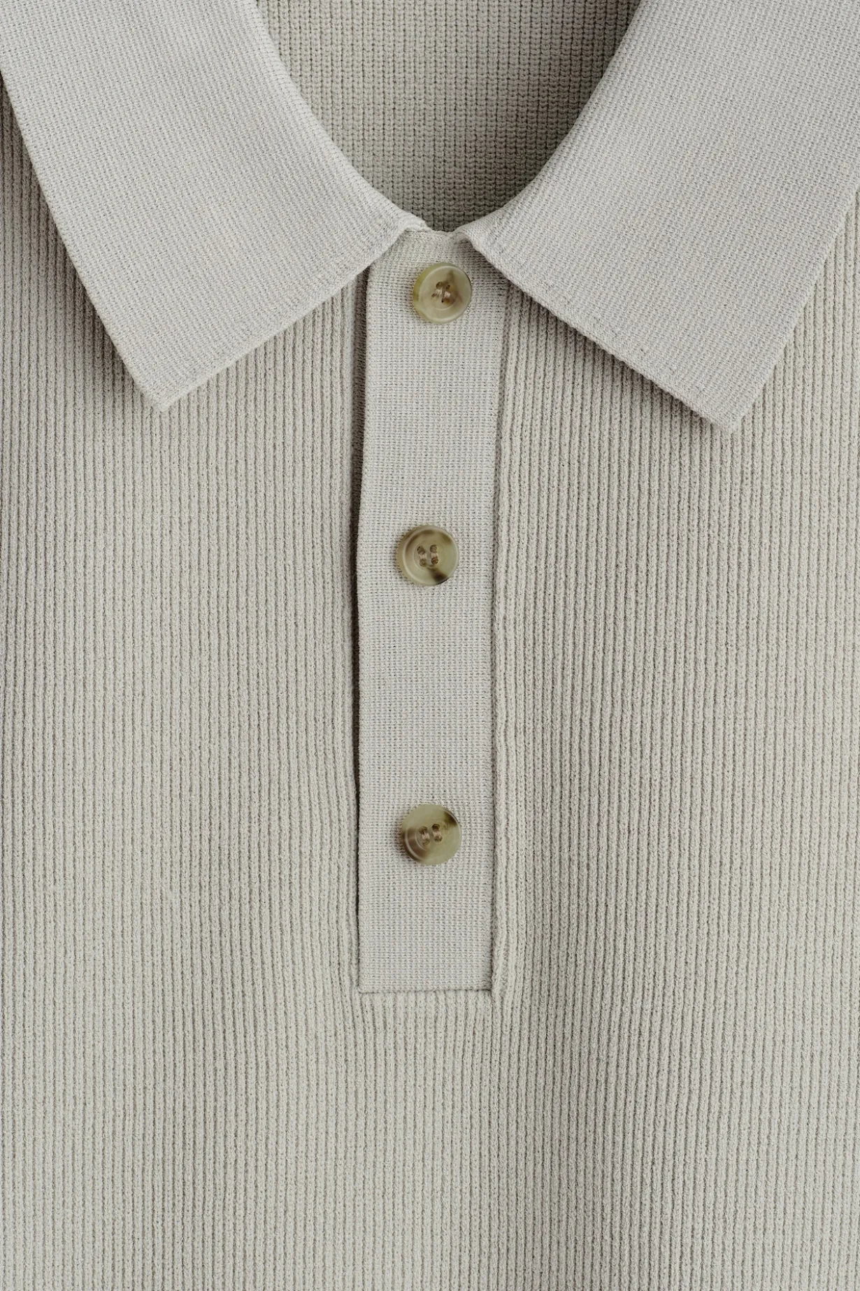 SLIM RIBBED BOUCLÉ-KNIT POLO SHIRT