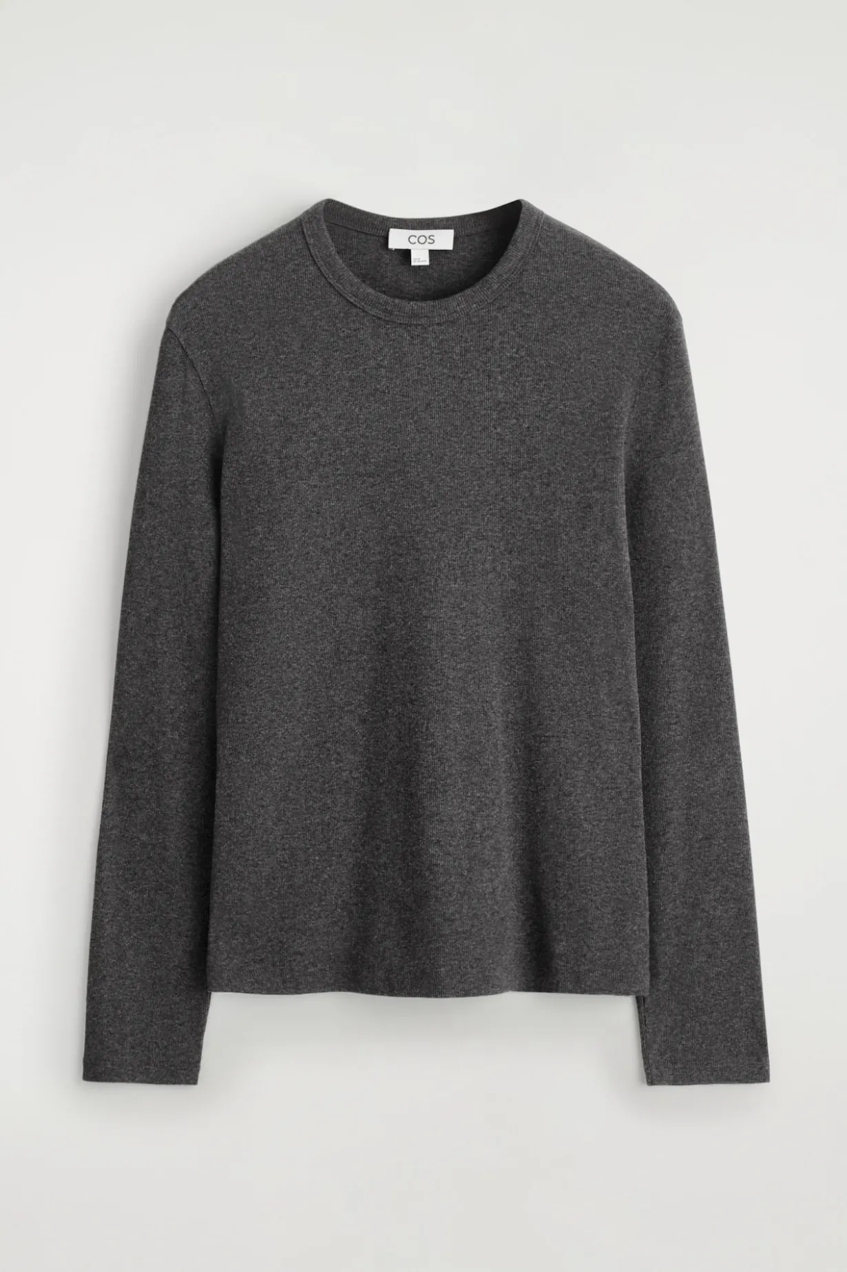 SLIM RIBBED COTTON LONG-SLEEVED T-SHIRT