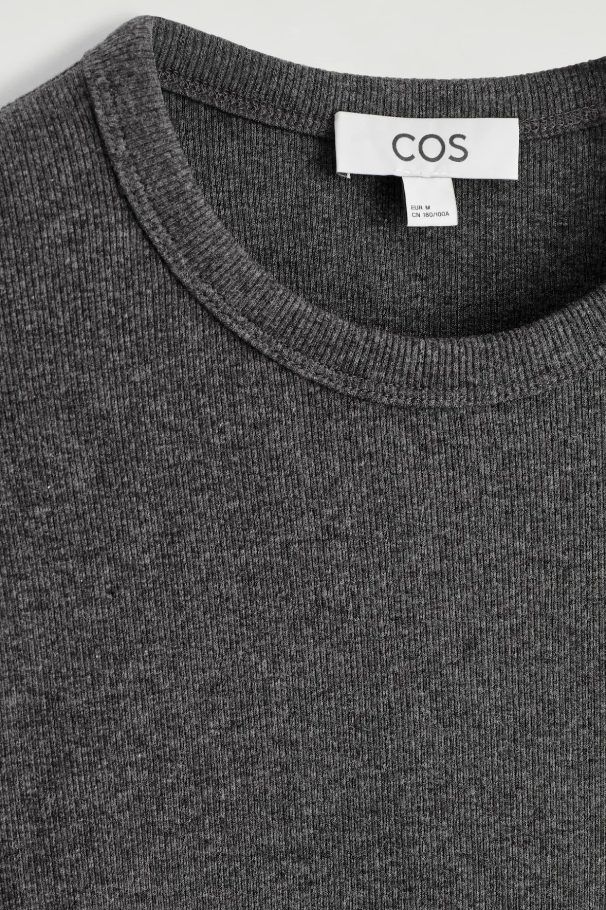 SLIM RIBBED COTTON LONG-SLEEVED T-SHIRT