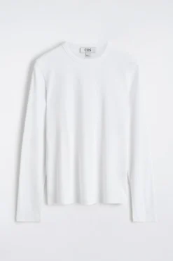 SLIM RIBBED COTTON LONG-SLEEVED T-SHIRT