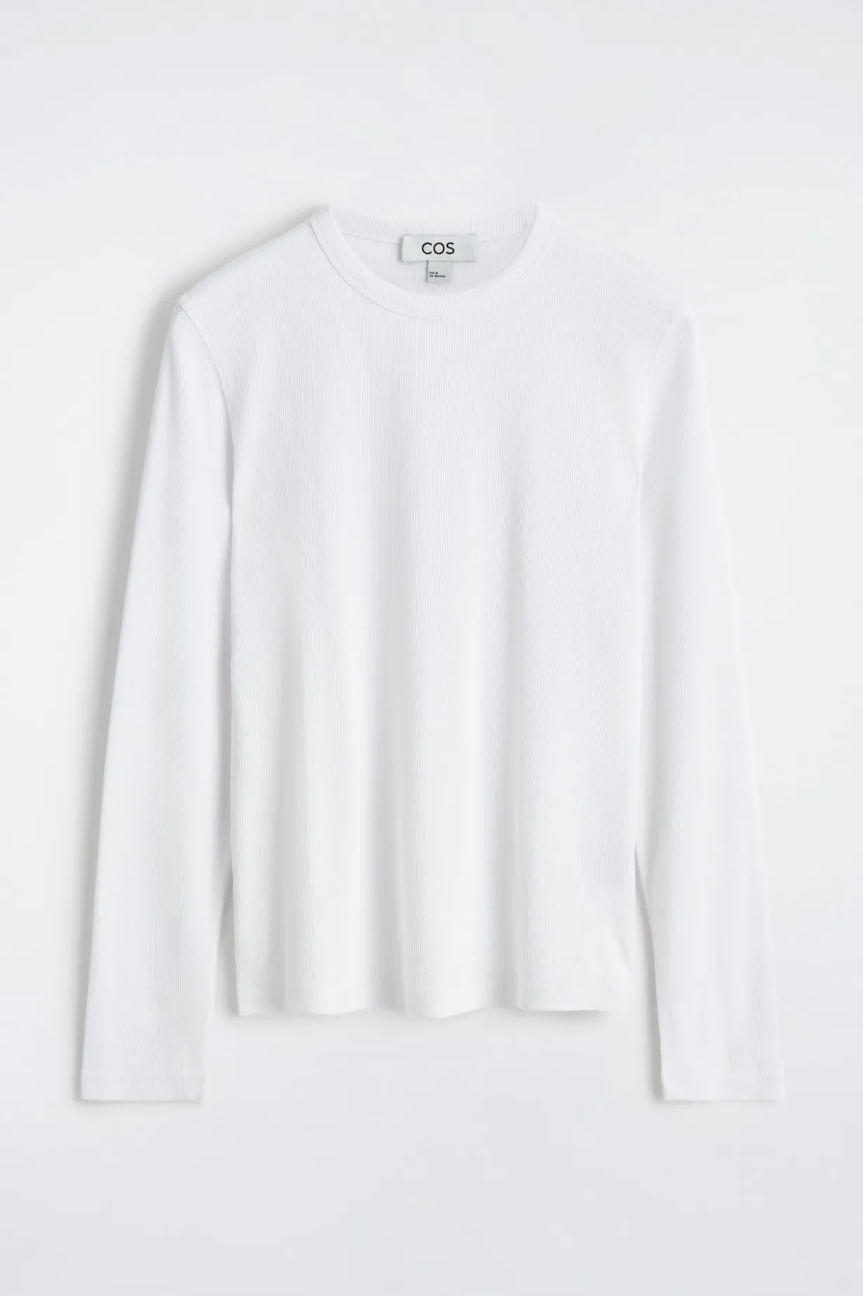 SLIM RIBBED COTTON LONG-SLEEVED T-SHIRT