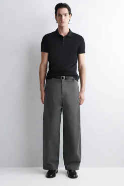 SLIM RIBBED COTTON POLO SHIRT