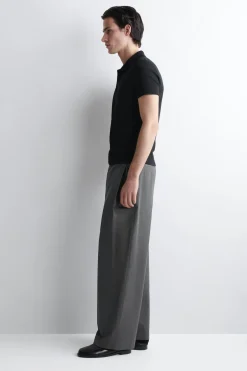 SLIM RIBBED COTTON POLO SHIRT