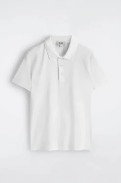 SLIM RIBBED COTTON POLO SHIRT