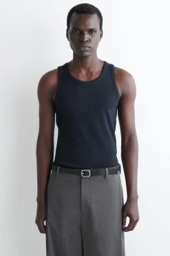 SLIM RIBBED COTTON TANK TOP