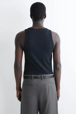 SLIM RIBBED COTTON TANK TOP