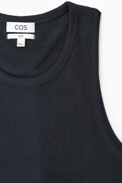 SLIM RIBBED COTTON TANK TOP