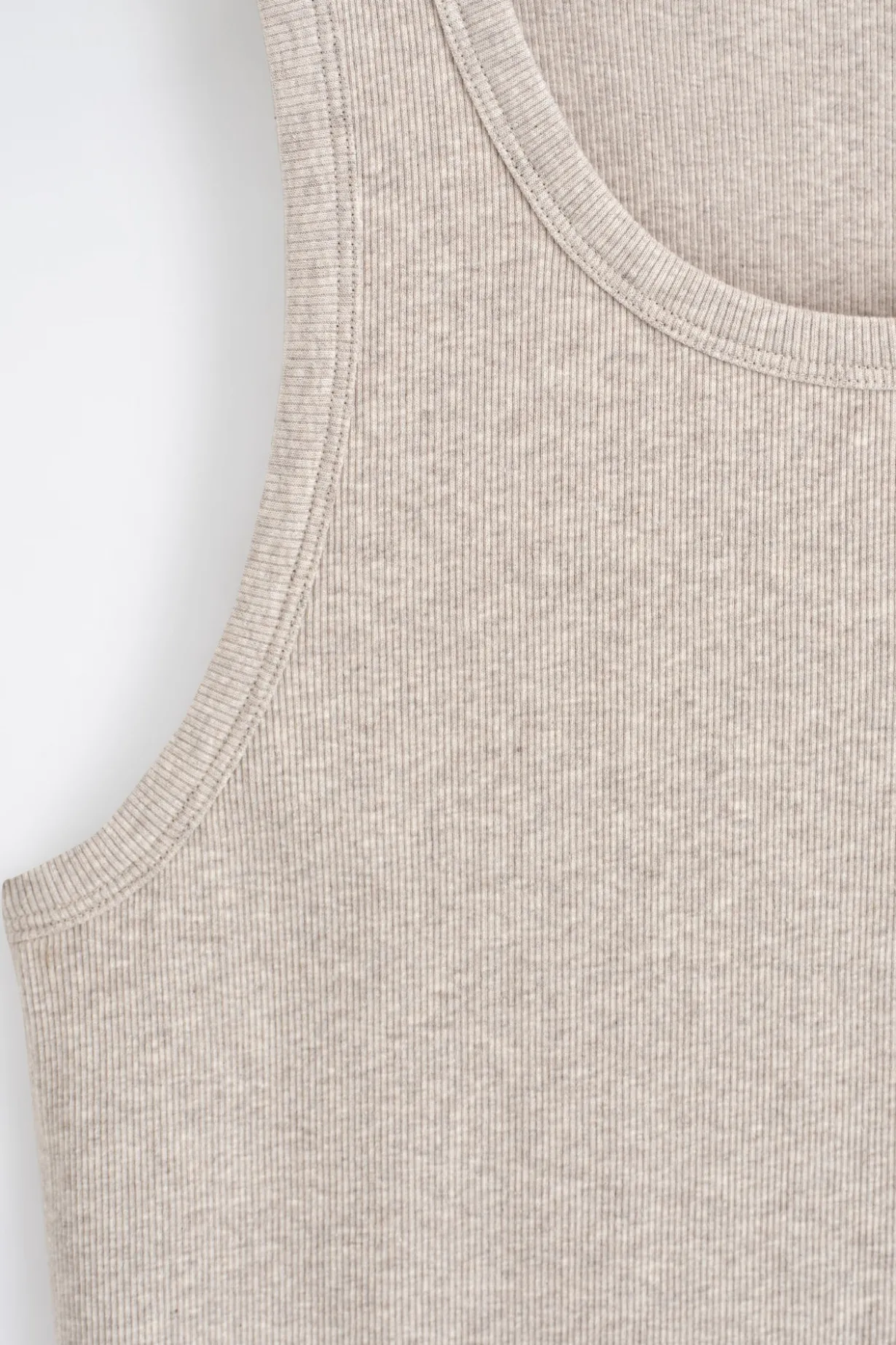 SLIM RIBBED COTTON TANK TOP