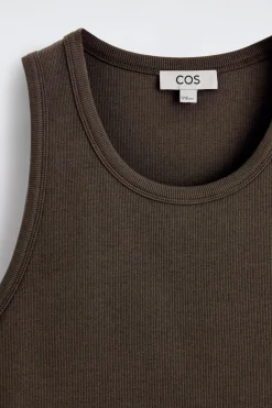 SLIM RIBBED COTTON TANK TOP