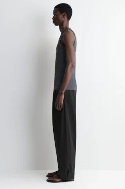 SLIM RIBBED COTTON TANK TOP