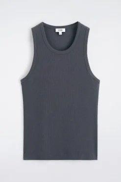 SLIM RIBBED COTTON TANK TOP