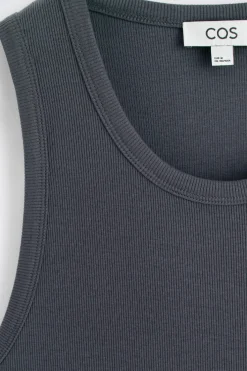 SLIM RIBBED COTTON TANK TOP