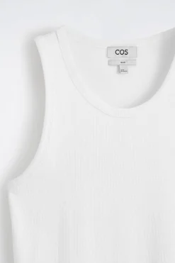 SLIM RIBBED COTTON TANK TOP