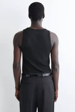 SLIM RIBBED COTTON TANK TOP
