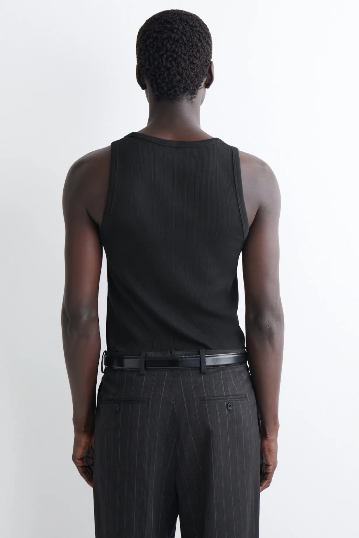 SLIM RIBBED COTTON TANK TOP