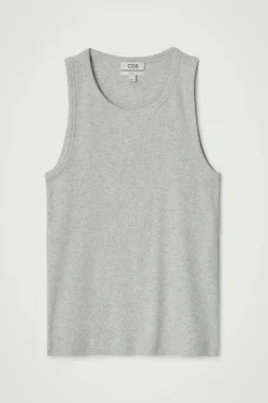 SLIM RIBBED COTTON TANK TOP