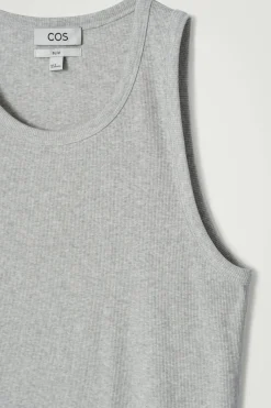 SLIM RIBBED COTTON TANK TOP