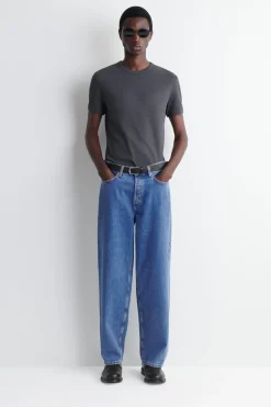 SLIM RIBBED COTTON T-SHIRT