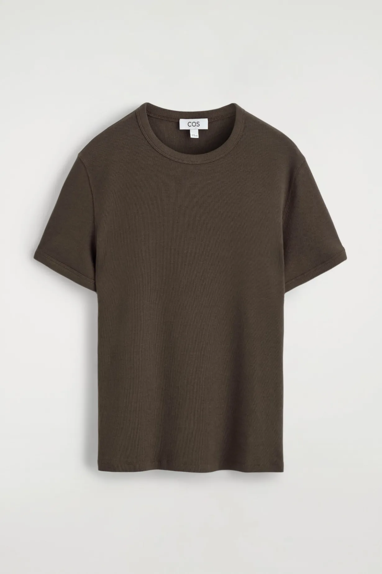 SLIM RIBBED COTTON T-SHIRT