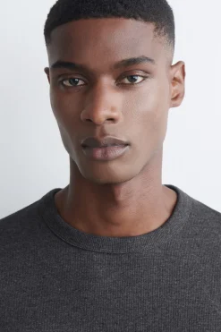 SLIM RIBBED COTTON T-SHIRT