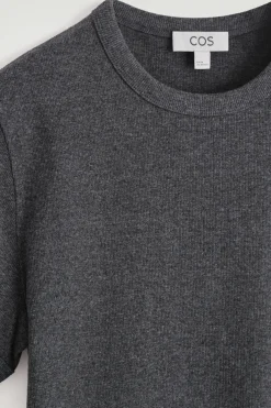 SLIM RIBBED COTTON T-SHIRT