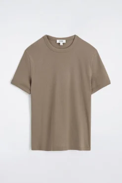 SLIM RIBBED COTTON T-SHIRT