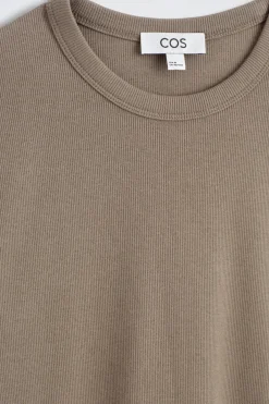 SLIM RIBBED COTTON T-SHIRT