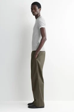SLIM RIBBED COTTON T-SHIRT