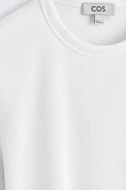 SLIM RIBBED COTTON T-SHIRT