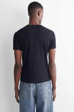 SLIM RIBBED COTTON T-SHIRT