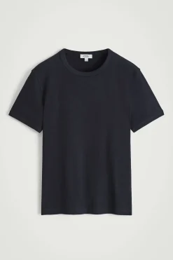 SLIM RIBBED COTTON T-SHIRT