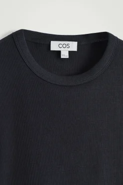 SLIM RIBBED COTTON T-SHIRT