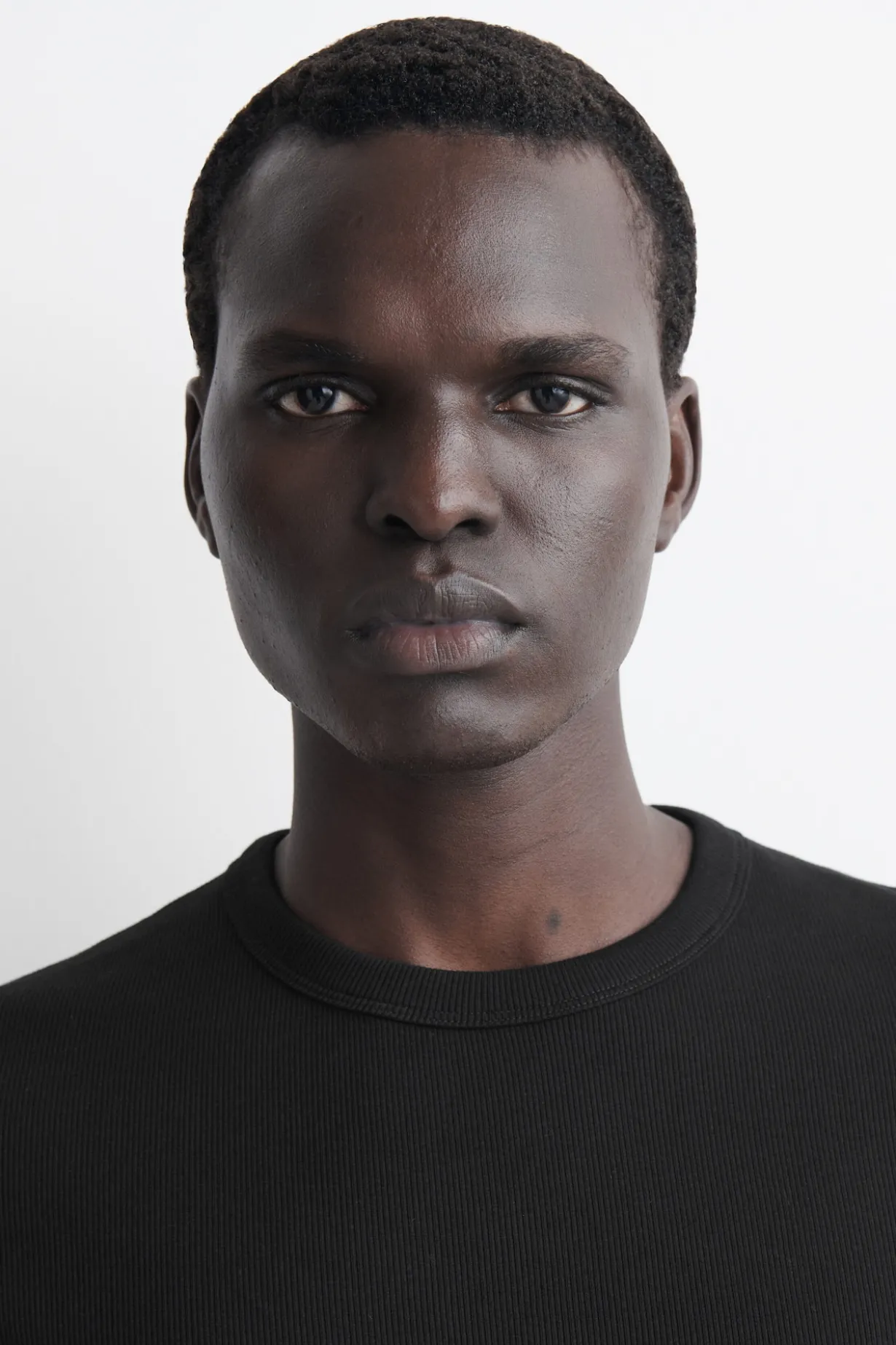 SLIM RIBBED COTTON T-SHIRT
