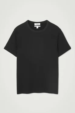 SLIM RIBBED COTTON T-SHIRT