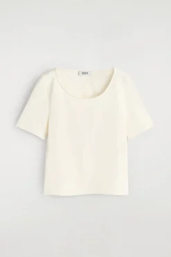 SLIM SCOOP-NECK COTTON T-SHIRT