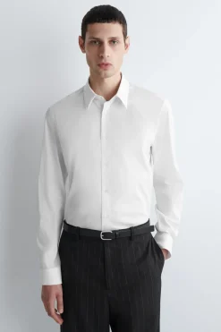 SLIM TAILORED COTTON-POPLIN SHIRT
