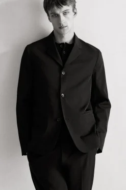 SLIM UNSTRUCTURED TECH-TWILL BLAZER